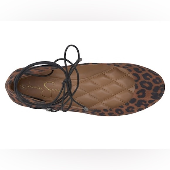🐆New! Jessica Simpson Bingley Lace-Up Flats - Picture 5 of 8